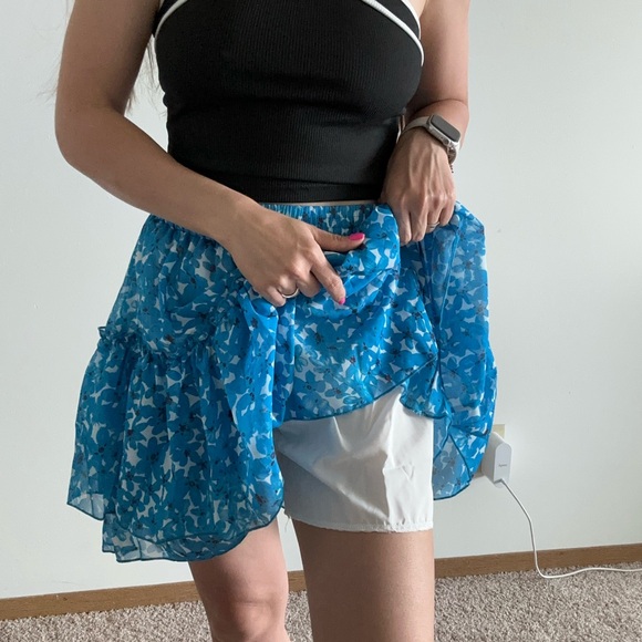 Blue Floral Women's Skirt - Picture 3 of 4